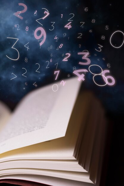 numerology concept with book