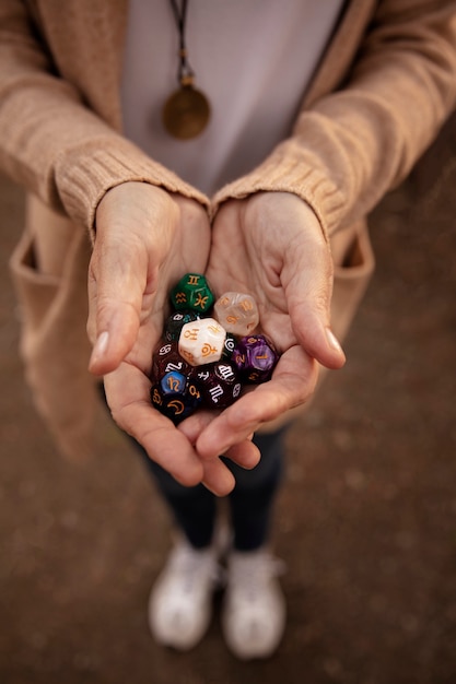 Free photo numerology concept with dice