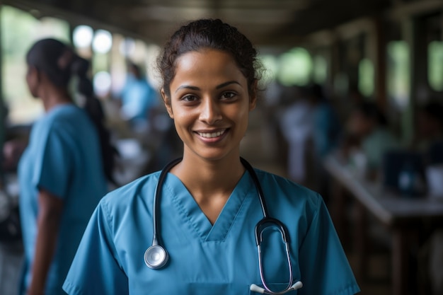 Free photo nurse portrait in hospital