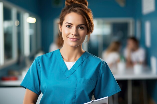 Nurse portrait in hospital