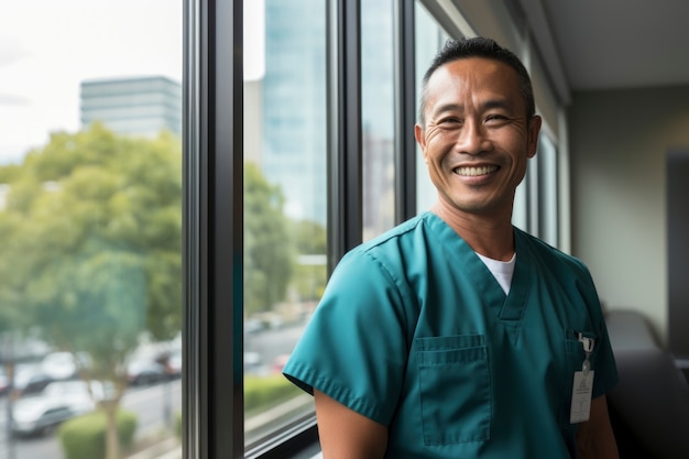 Free photo nurse portrait in hospital