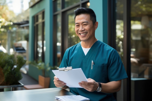 Free photo nurse portrait in hospital