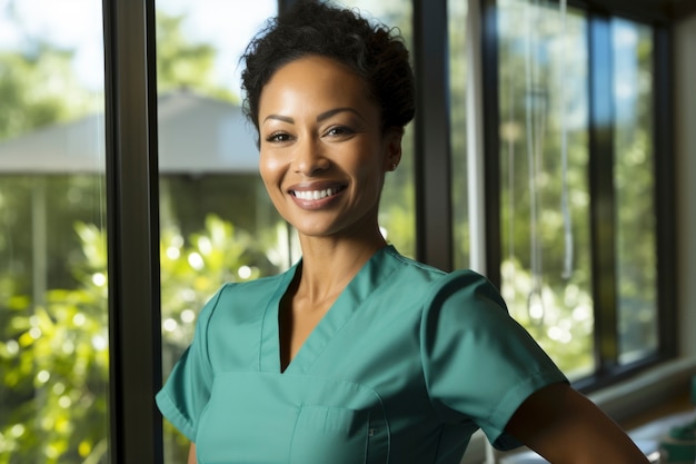 Free photo nurse portrait in hospital