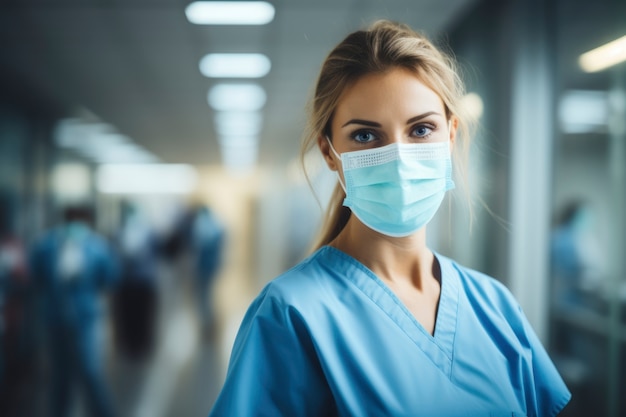 Free photo nurse portrait in hospital