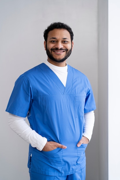 Nurse preparing for consult