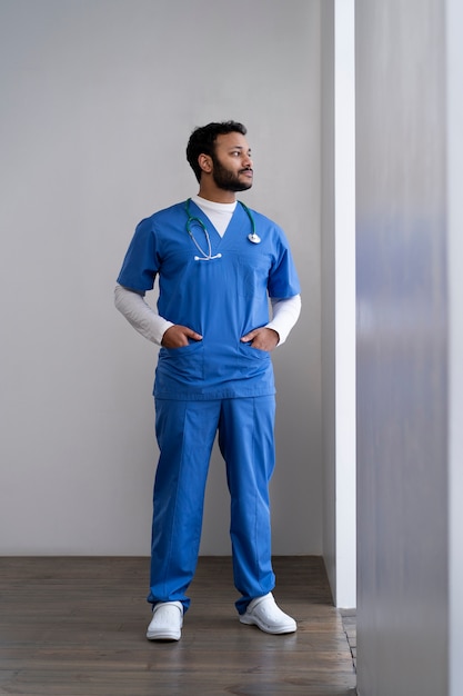 Nurse preparing for consult