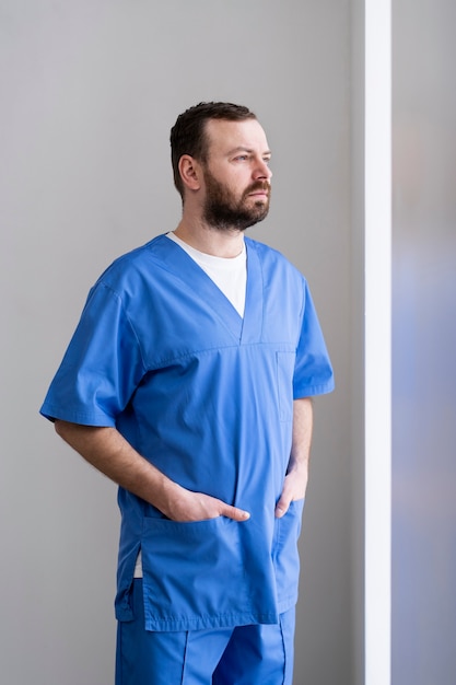 Nurse preparing for consult