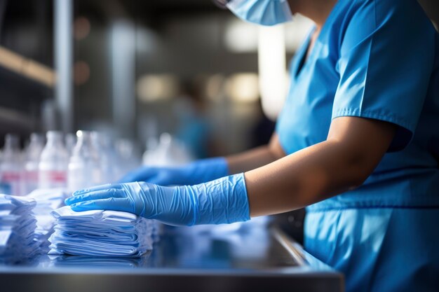 Nurse preparing for their shift