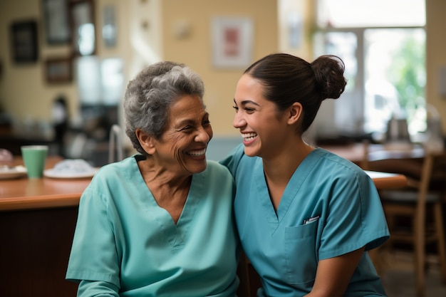 Free photo nurse preparing for their shift