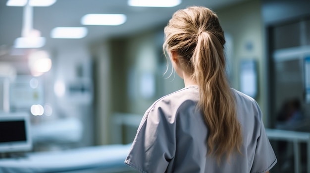 Free photo nurse preparing for their shift