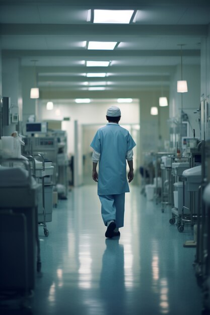 Nurse preparing for their shift