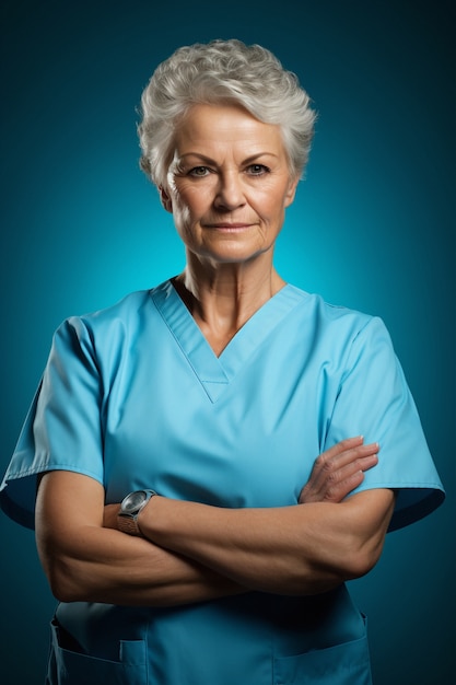 Free photo nurse preparing for their shift