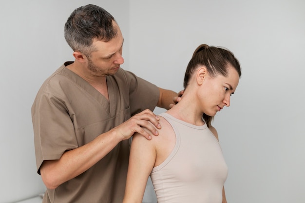 nurse taking care of patient