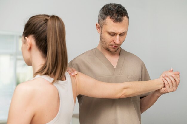 Nurse taking care of patient