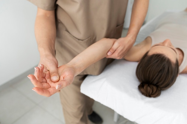 Free Photo nurse taking care of patient