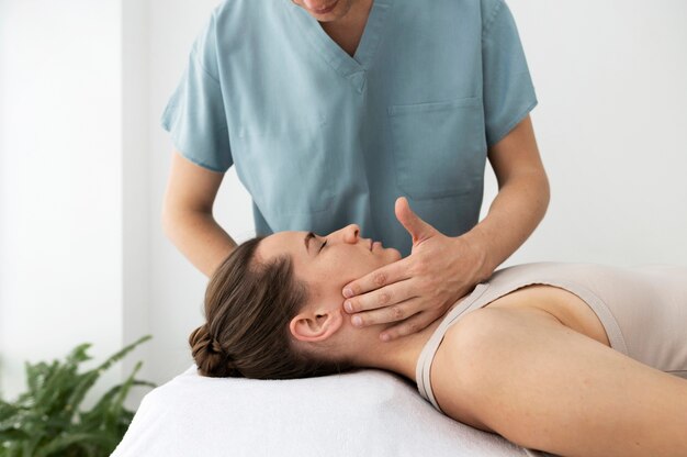 Nurse taking care of patient