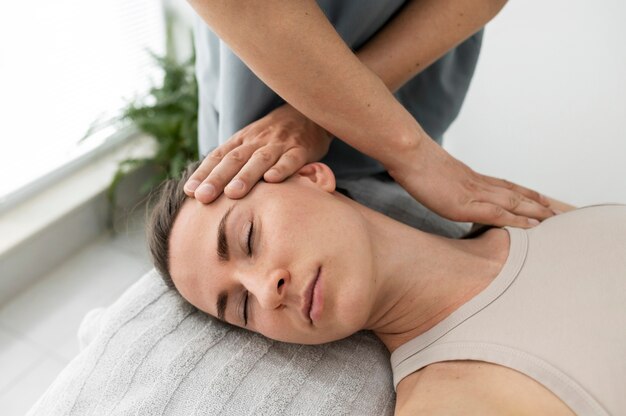 Nurse taking care of patient