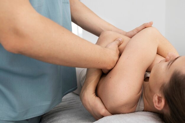 Nurse taking care of patient