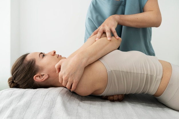 Free photo nurse taking care of patient