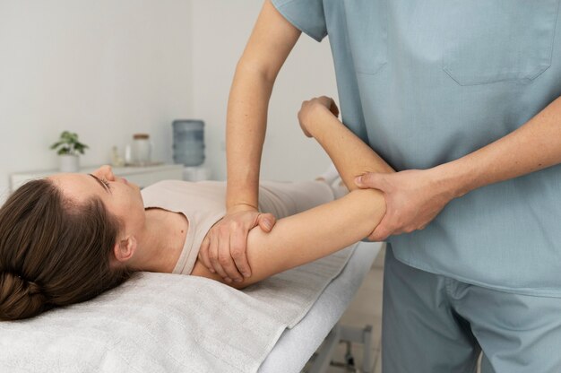 Nurse taking care of patient