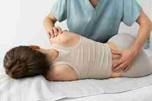 Free photo nurse taking care of patient