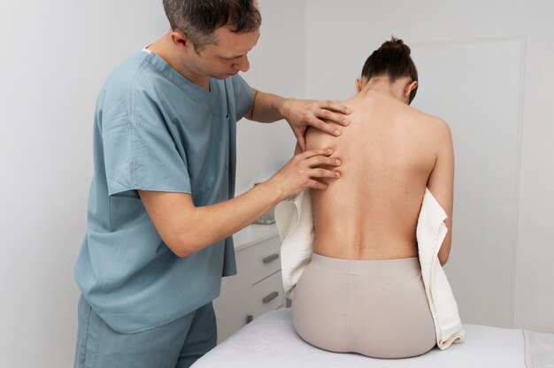 Free photo nurse taking care of patient