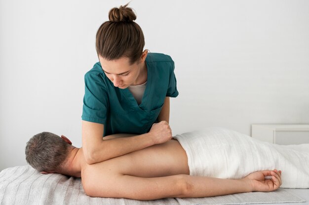 Nurse taking care of patient