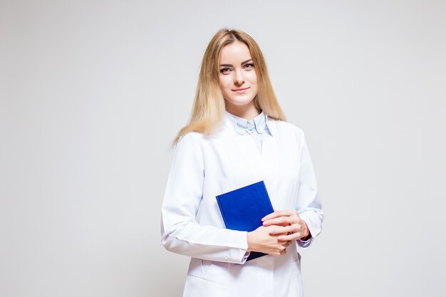 Nurse with a blue folder