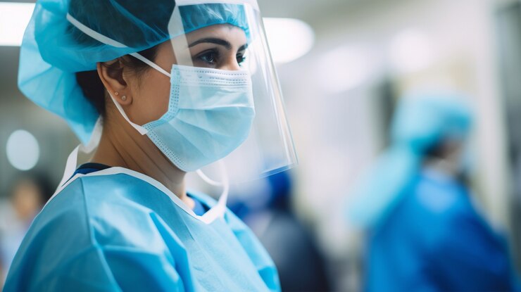 Free Photo nurse working at the hospital in scrubs