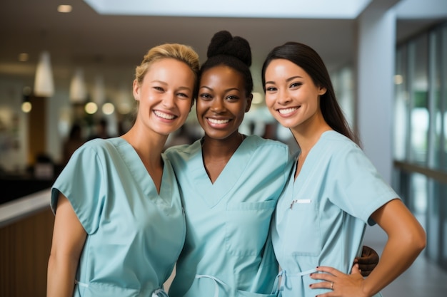 Free photo nurses portrait in hospital