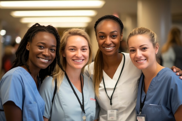 Free photo nurses smiling together