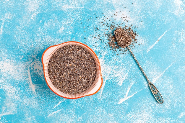 Free photo nutritious chia seeds.