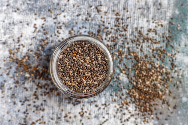 Free photo nutritious chia seeds.