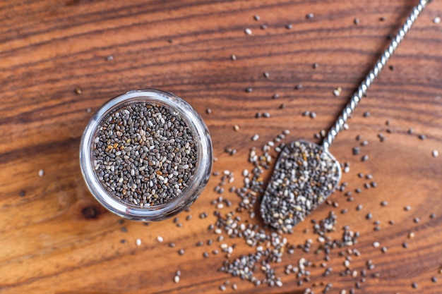 Free photo nutritious chia seeds.