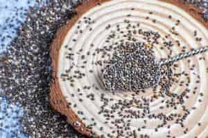 Free photo nutritious chia seeds.