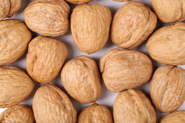 Nuts. Walnuts on a white background