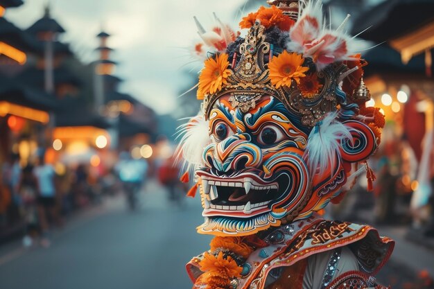 Foto gratuita celebrazione della giornata di nyepi in indonesia