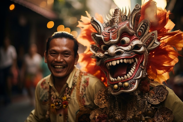 Foto gratuita celebrazione della giornata di nyepi in indonesia