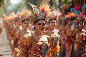 Foto gratuita celebrazione della giornata di nyepi in indonesia