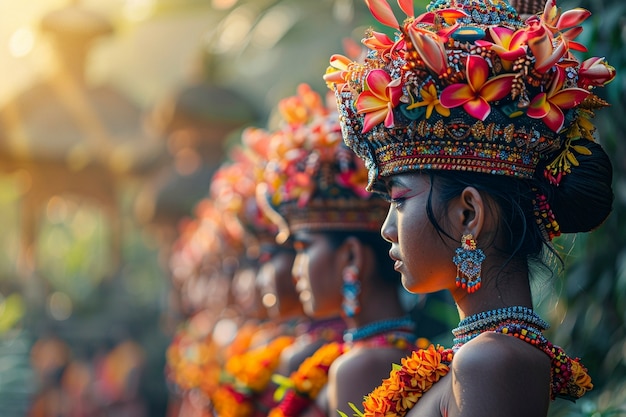 Foto gratuita celebrazione della giornata di nyepi in indonesia