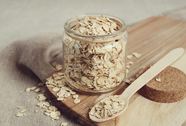 Oatmeal in a jar