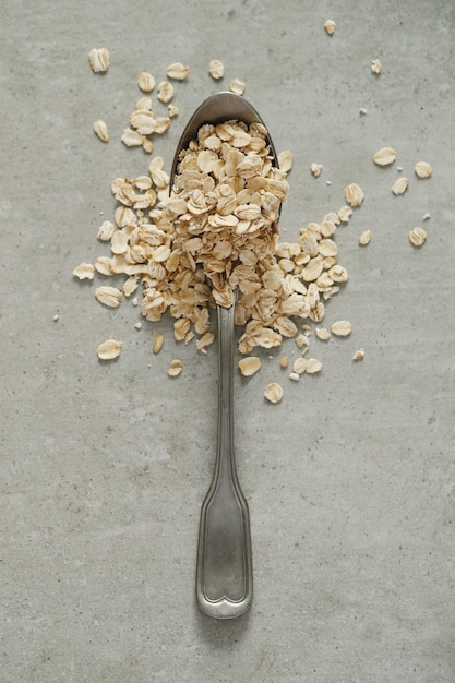 Oatmeal and spoon