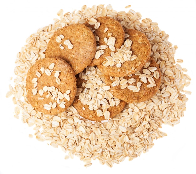 Free photo oatmeal with cookies