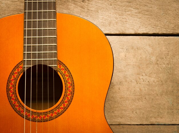 объект акустической гитары деревянный корпус