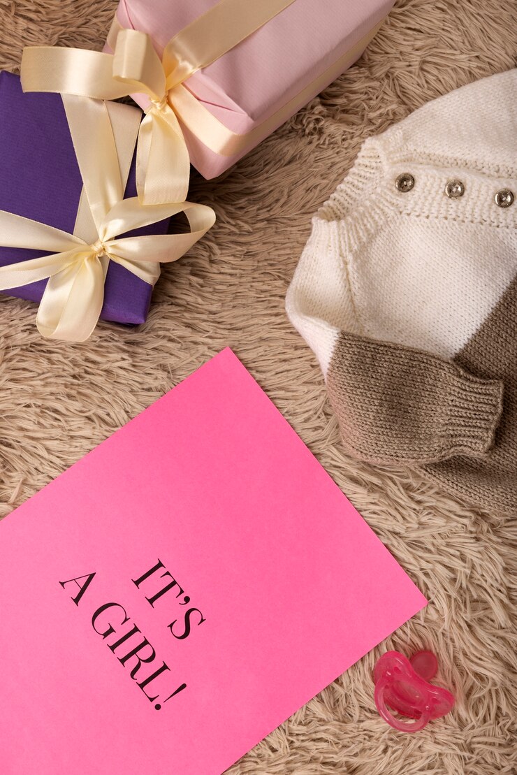 Free Photo objects showing its a girl expectancy