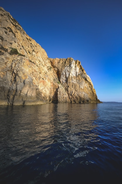 Ocean surrounded by the rocky cliffs