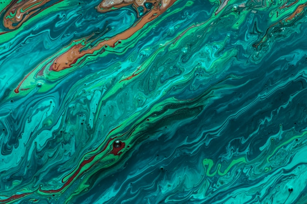 Ocean waves of acrylic paint artistic texture