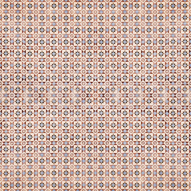 ochre hydraulic tiles pattern