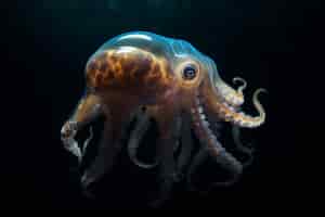 Free photo octopus from the bottom of the sea