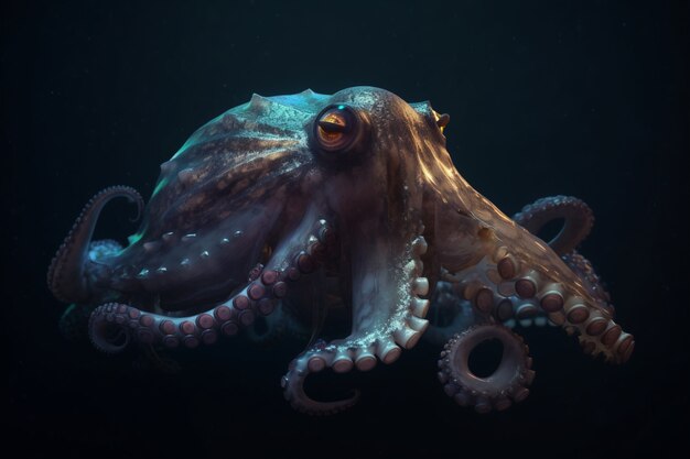 Free photo octopus from the bottom of the sea